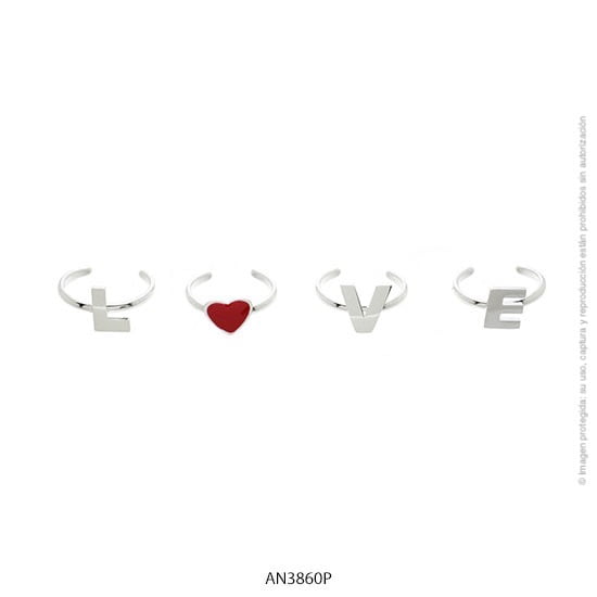 AN3860P.jpg Anillo de Acero Blanco Forever 3860P - Image 1