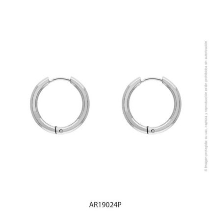 Aro de Acero Blanco Forever 19024P