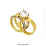 Anillo de Acero Dorado Forever 3716G