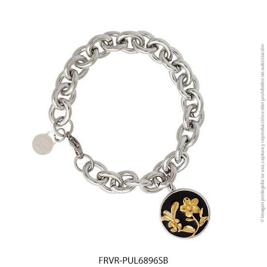 FRVR-PUL6896SB-F Pulsera Acero Quirúrgico y Dorado Forever 6896SB - Image 1