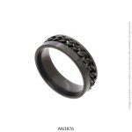 Anillo de Acero Negro Forever 3876