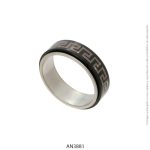 Anillo de Acero Negro Forever 3881