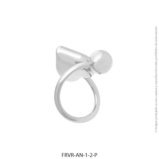 FRVR-AN-1-2-P Anillo de Acero Blanco Forever 1 2 P