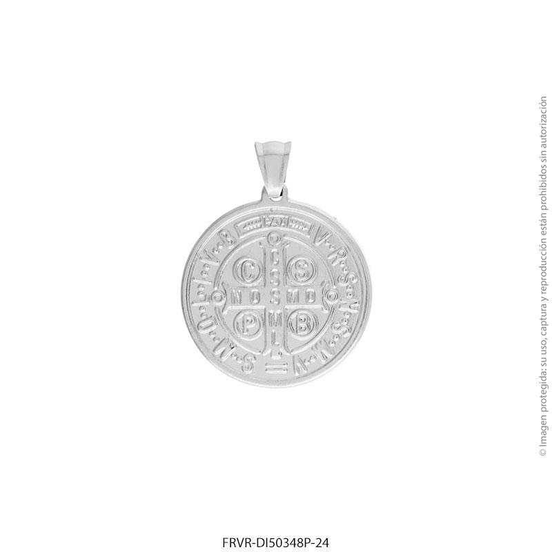 FRVR-DI50348P-24 Dije de Acero Blanco Forever DI50348P-24