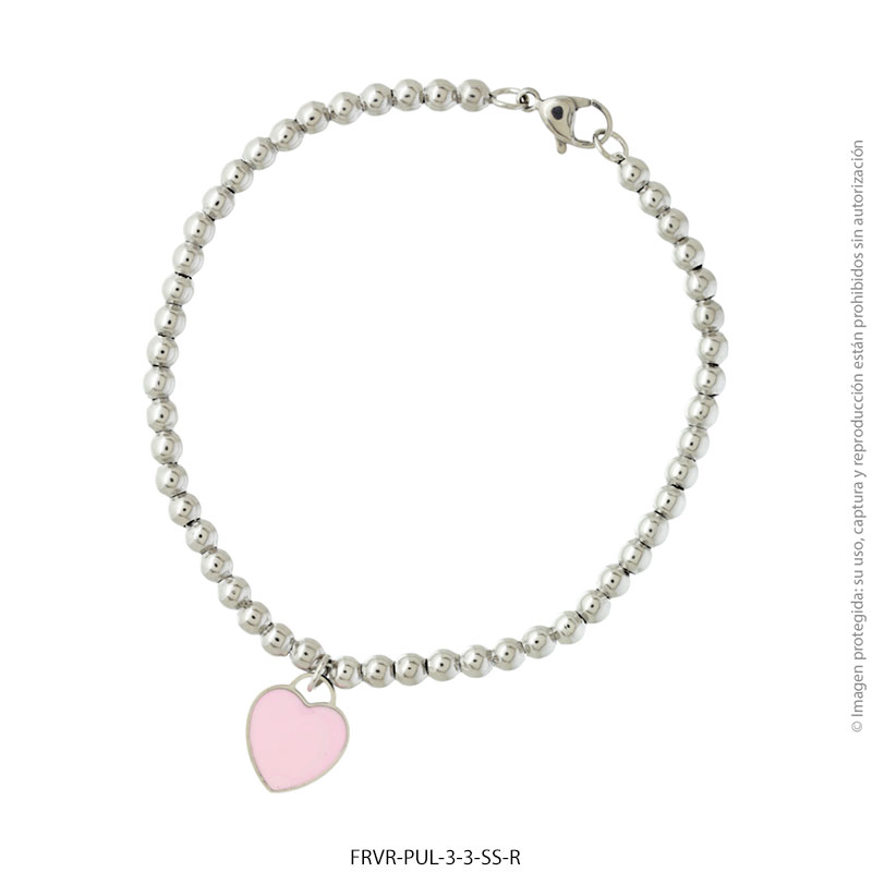 FRVR-PUL-3-3-SS-R Pulsera de Acero Quirúrgico Forever 3 3 SS R
