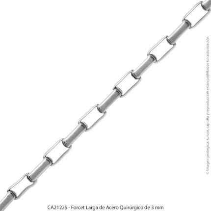 Forcet Larga de Acero Quirúrgico de 3 mm