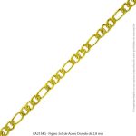 Figaro 3x1 de Acero Dorado de 2.8 mm