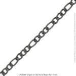 Figaro 3x1 de Acero Negro de 4.3 mm