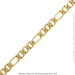 Figaro 3x1 de Acero Dorado de 4.3 mm