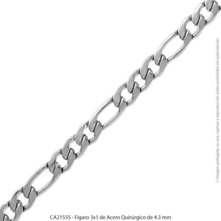 Figaro 3x1 de Acero Quirúrgico de 4.3 mm