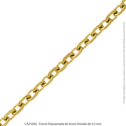 Forcet Diamantada de Acero Dorado de 4.3 mm