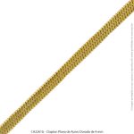 Clapton Plana de Acero Dorado de 4 mm