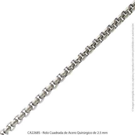 Rolo Cuadrada de Acero Quirúrgico de 2.5 mm