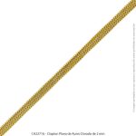 Clapton Plana de Acero Dorado de 2 mm