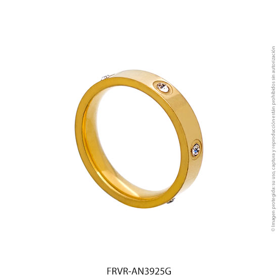 FRVR-AN3925G Anillo de Acero Dorado Forever 3925G
