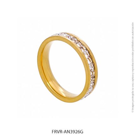 Anillo de Acero Dorado Forever 3926G