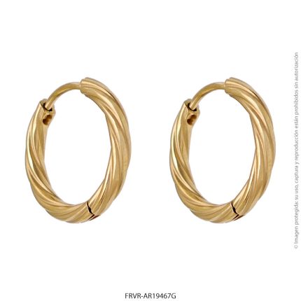 Aro de Acero Dorado Forever 19467G