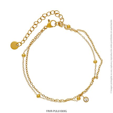 Pulsera de Acero Dorado Forever 61069G