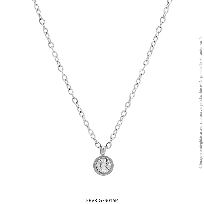 FRVR-G79016P Gargantilla de Acero Blanco Forever 79016P
