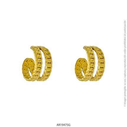 Aro de Acero Dorado Forever 19475G