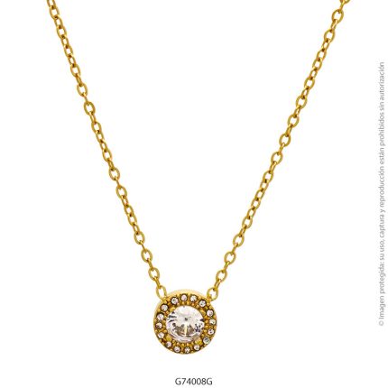 Gargantilla de Acero Dorado Forever 74008G