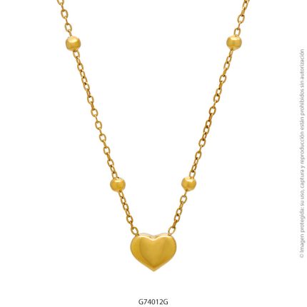 Gargantilla de Acero Dorado Forever 74012G