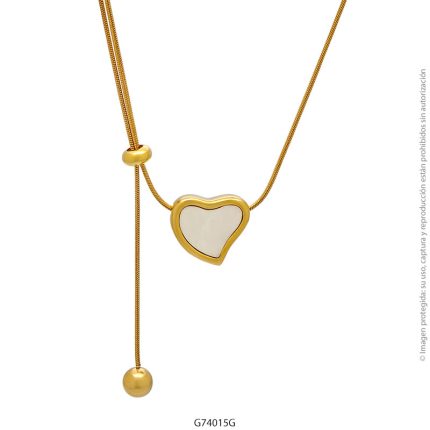 Gargantilla de Acero Dorado Forever 74015G