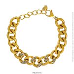 Pulsera de Acero Dorado Forever 61117G
