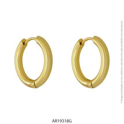 Aro de Acero Dorado Forever 19318G