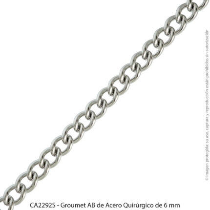 Groumet de Acero Quirurgico de 6 mm
