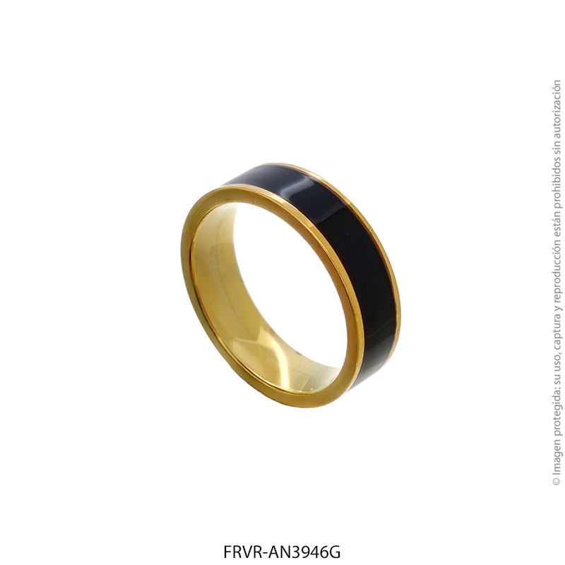 FRVR-AN3946G Anillo de Acero Dorado Forever 3946G