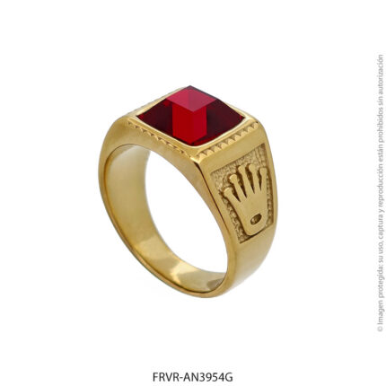 Anillo de Acero Dorado Forever 3954G