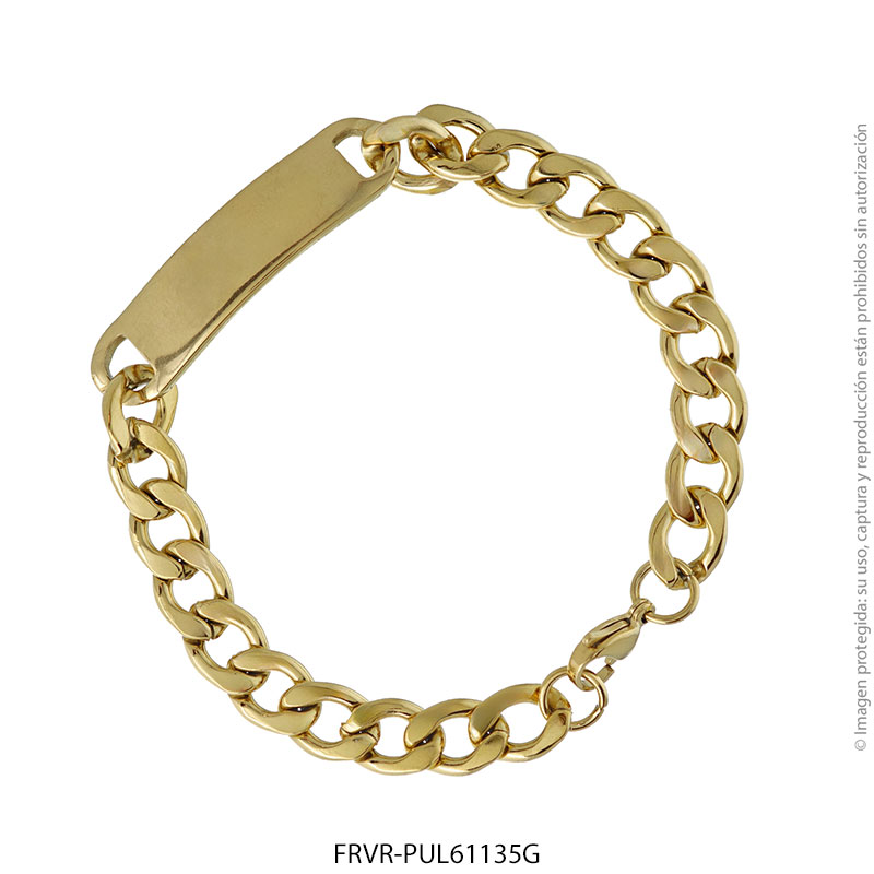 FRVR-PUL61135G Pulsera de Acero Dorado Forever 61135G