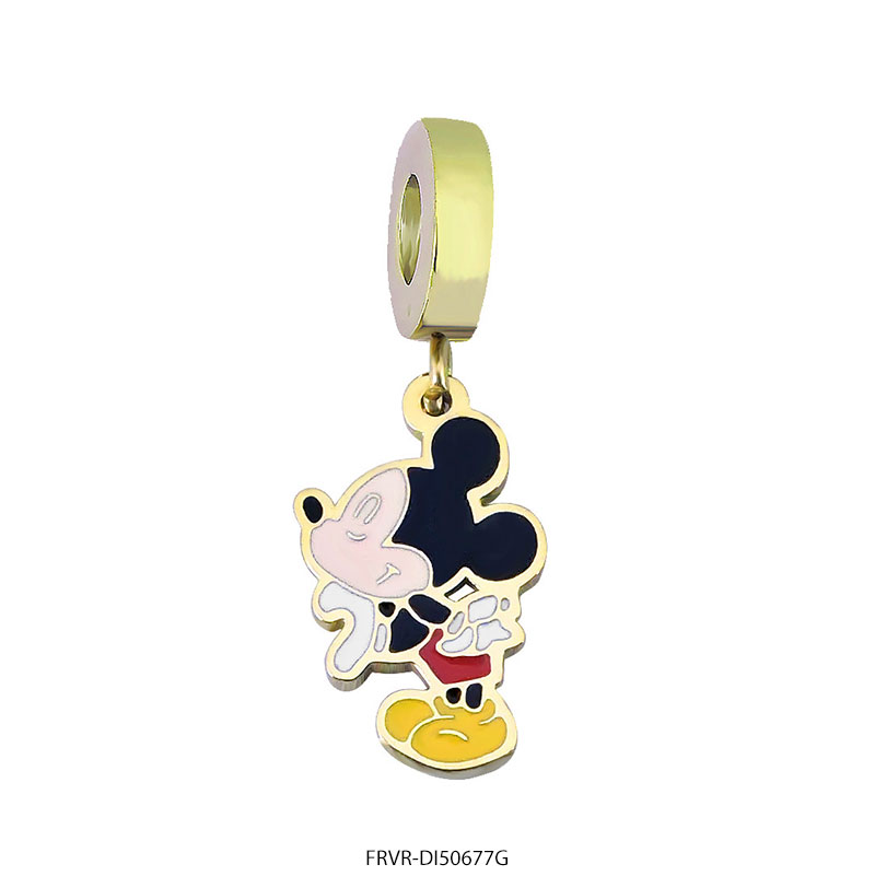 FRVR-DI50677G Dije de Acero Dorado Forever 50677G