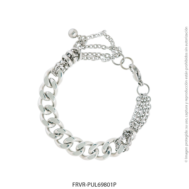 FRVR-PUL69801P Pulsera de Acero Blanco Forever 69801P