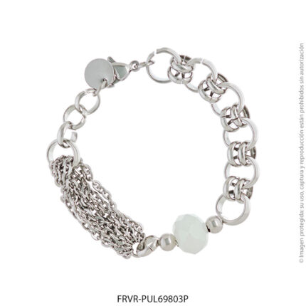 Pulsera de Acero Blanco Forever 69803P