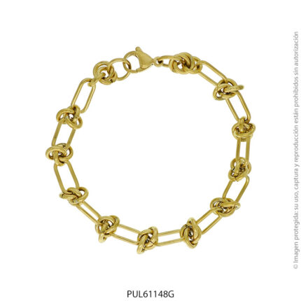 Pulsera de Acero Dorado Forever 61148G