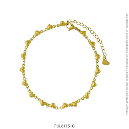 Pulsera de Acero Dorado Forever 61151G
