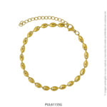 Pulsera de Acero Dorado Forever 61155G