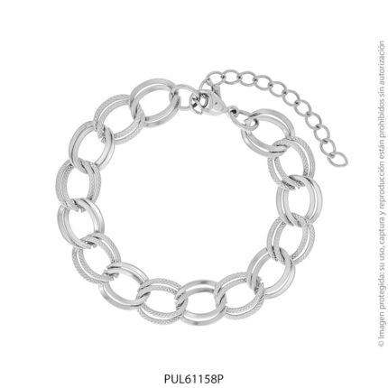 Pulsera de Acero Blanco Forever 61158P