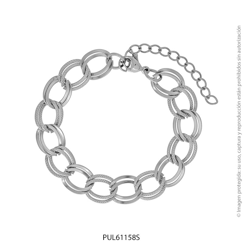 PUL61158S Pulsera de Acero Quirúrgico Forever 61158S