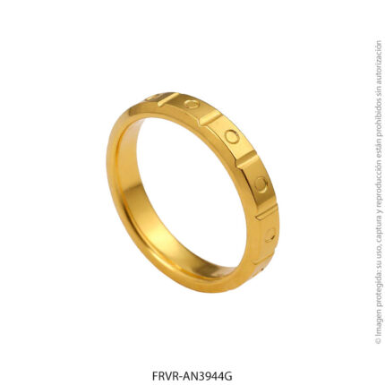 Anillo de Acero Dorado Forever 3944G