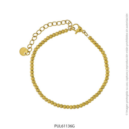 Pulsera de Acero Dorado Forever 61136G