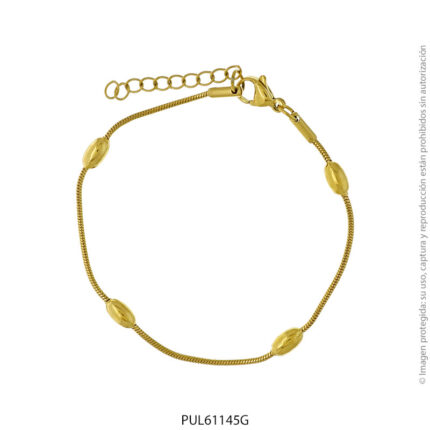 Pulsera de Acero Dorado Forever 61145G