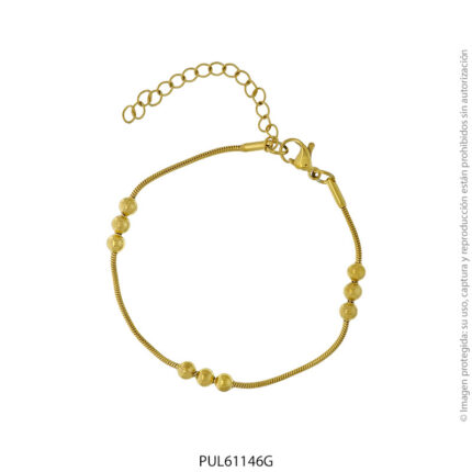 Pulsera de Acero Dorado Forever 61146G
