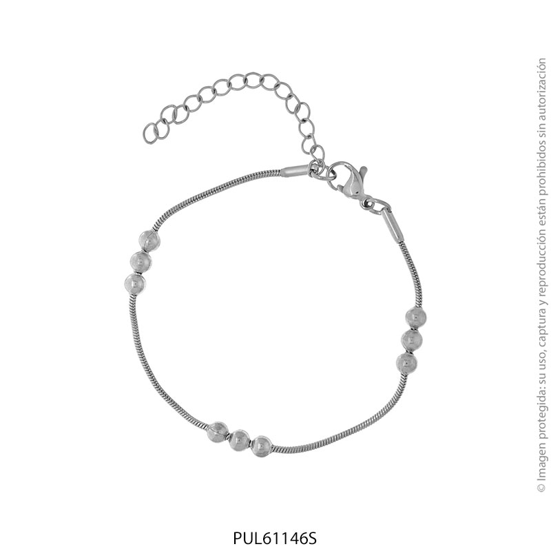 PUL61146S Pulsera de Acero Quirúrgico Forever 61146S