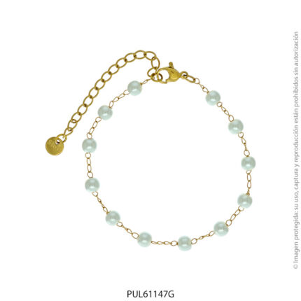 Pulsera de Acero Dorado Forever 61147G