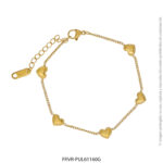 Pulsera de Acero Dorado Forever 61160G