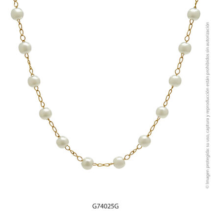 Gargantilla de Acero Dorado Forever 74025G