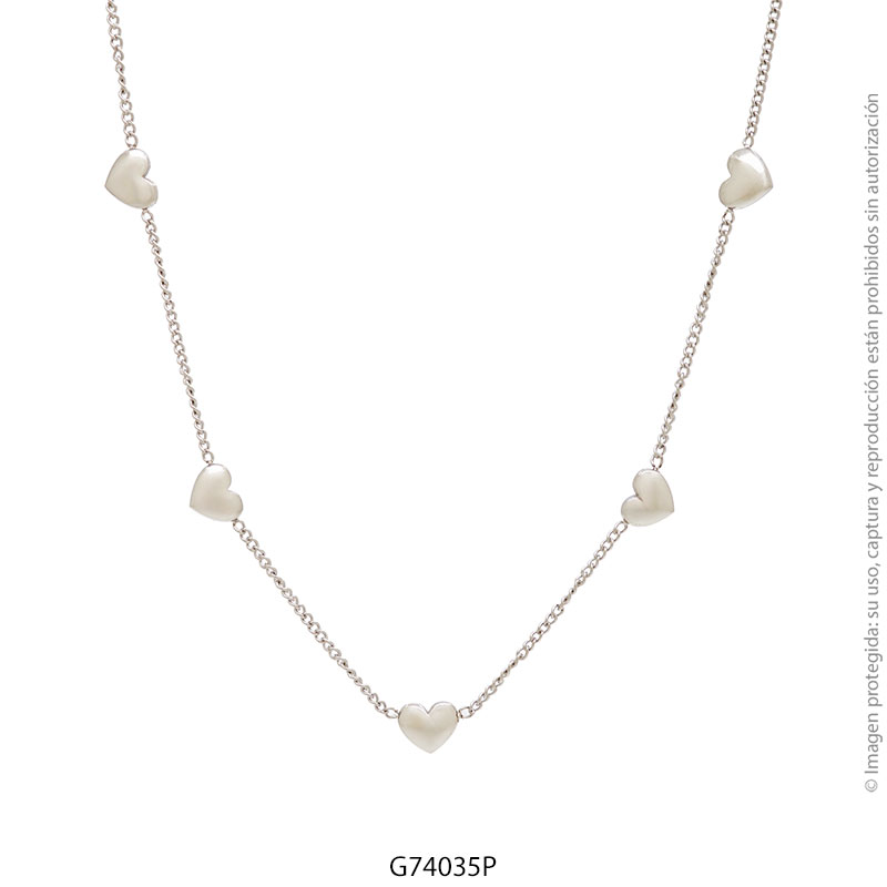 G74035P Gargantilla de Acero Blanco Forever 74035P